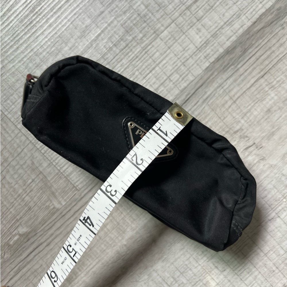 PRADA VELA MINI BLACK RE-NYLON BEAUTY TECH CASE ZIP BAG - Picture 14 of 16